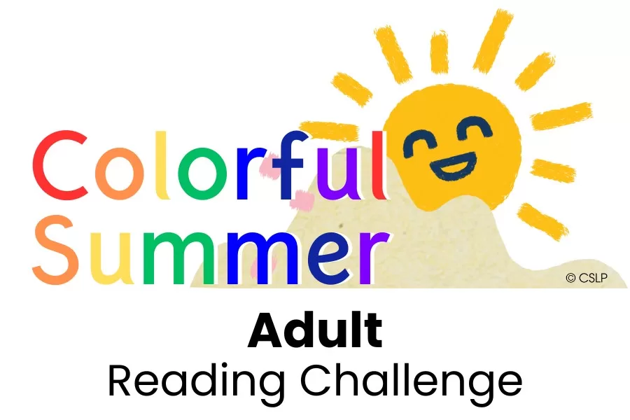Summer Reading 2025 Adult Logo 3 x 2 in Colorful Summer logo